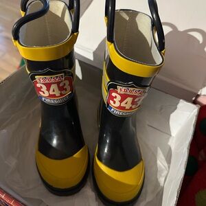 Western Chief Firefighter Rain Boots - Black and Yellow